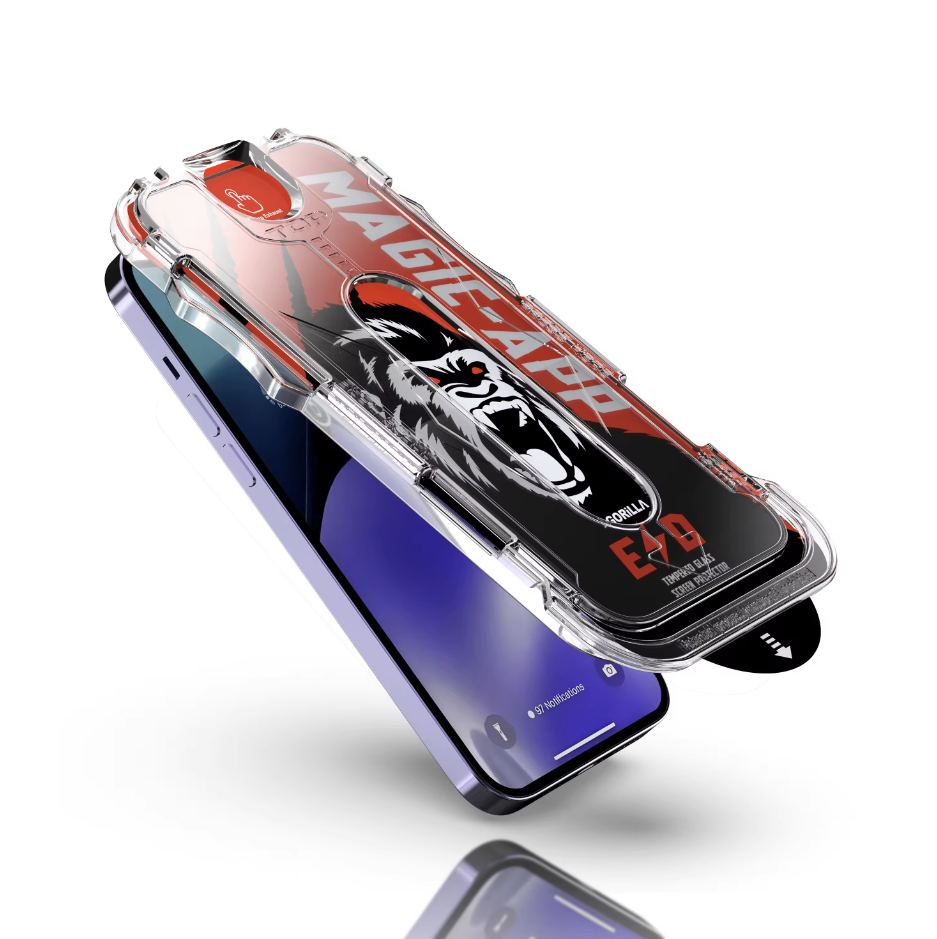 iPhone 16 Tempered Glass Self Kit HD