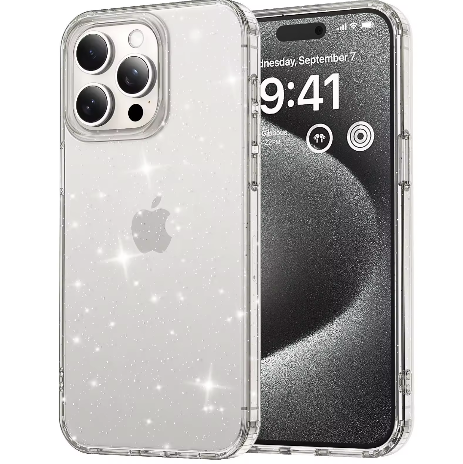 iPhone 13 Clear Glitter Case