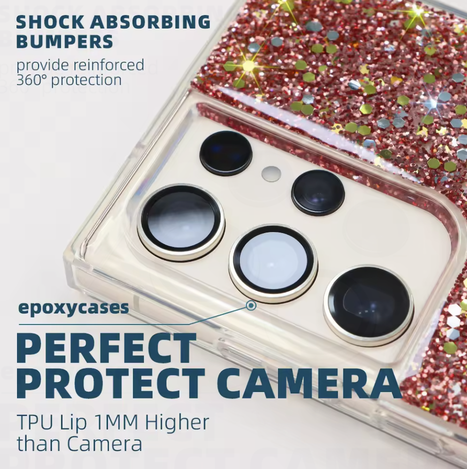 Samsung S23 Ultra Glitter Copper Case