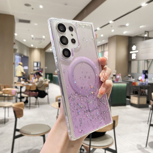 Samsung S23 Ultra Glitter Purple Case