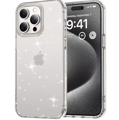 iPhone 13 Clear Glitter Case