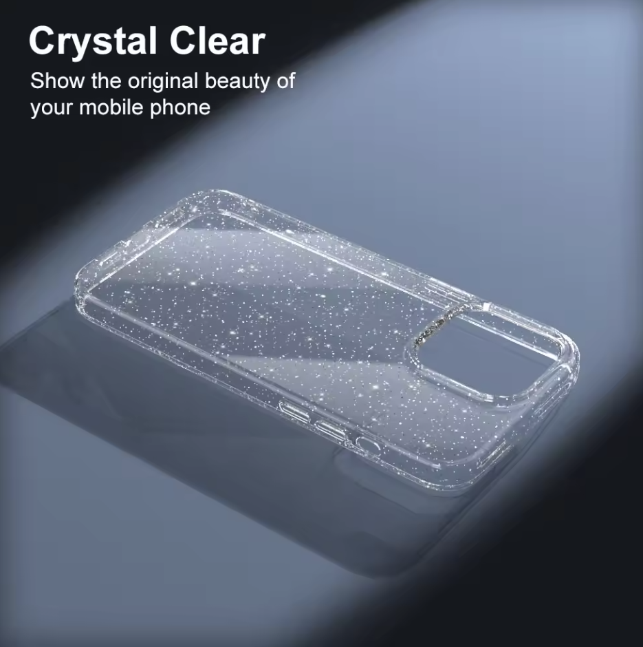 iPhone 13 Clear Glitter Case
